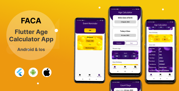 FACA – Flutter Age Calculator App