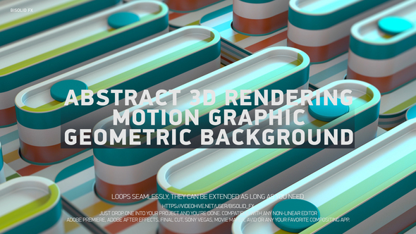 Abstract 3d Rendering Motion Graphic Geometric Background