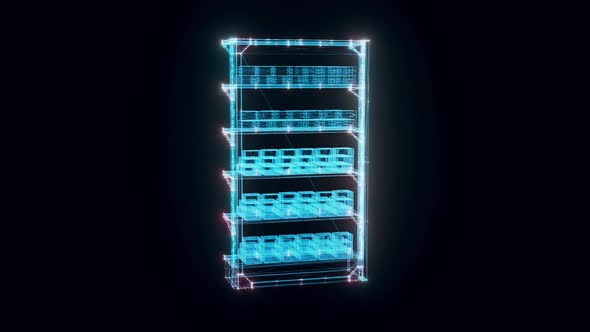 Market Shelf Tea And Cookies Hologram Rotating 4k alt