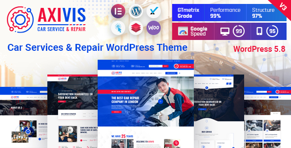 Axivis - Car Services & Repair WordPress Theme