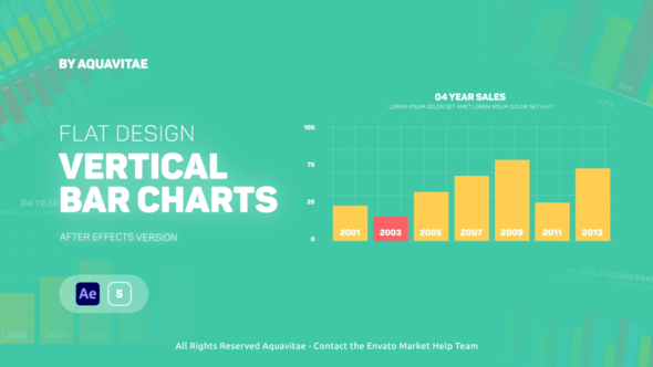 Flat Infographics Vertical Bar Charts