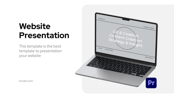 Clean Website Presentation for Premiere Pro