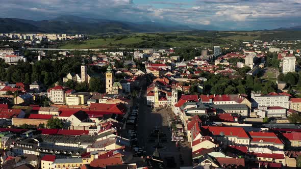 Aerial view of Banska Bystrica city in Slovakia