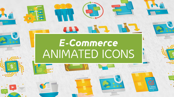 E-commerce Modern flat animated icons