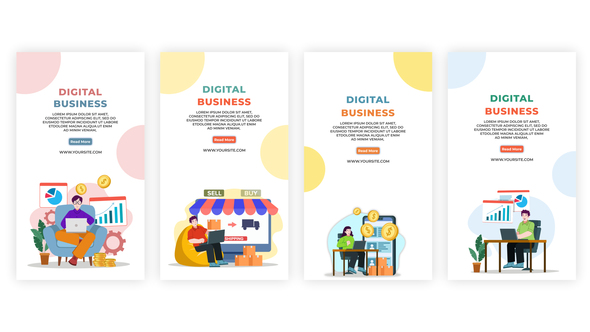 Online Digital Business Instagram Story Template