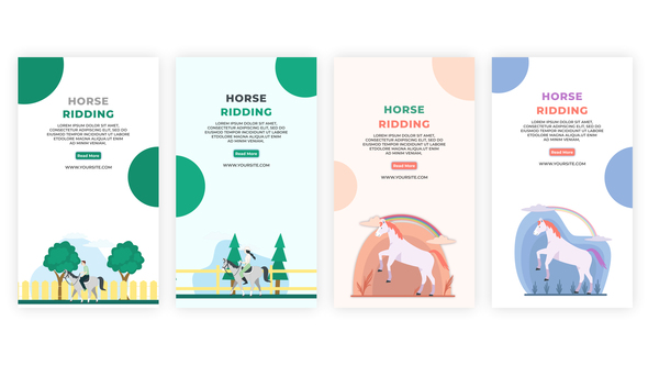 Horse Ridding Animation Instagram Stories Pack