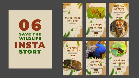 Protect Wildlife Save Earth Instagram Story Template