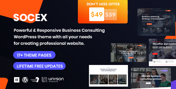 Socex - Business consulting & Finance WordPress theme