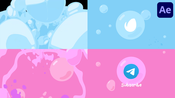 Liquid And Bubbles Logo Opener for After Effects alt