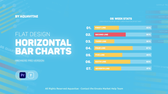 Flat Infographics Horizontal Bar Charts l MOGRT