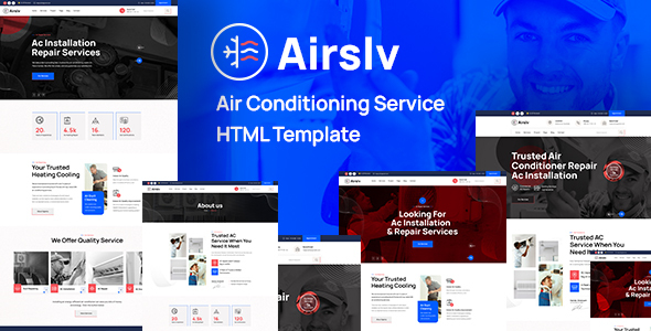 Airslv - Heating & Air Conditioning Services HTML Template