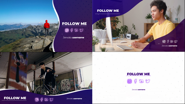 Multiple Social Outro - Follow Pack