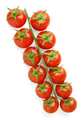 Isolated buch of cherry tomatoes, top view - PhotoDune Item for Sale