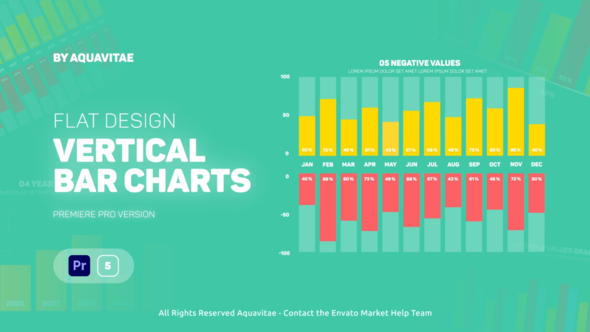 Flat Infographics Vertical Bar Charts l MOGRT