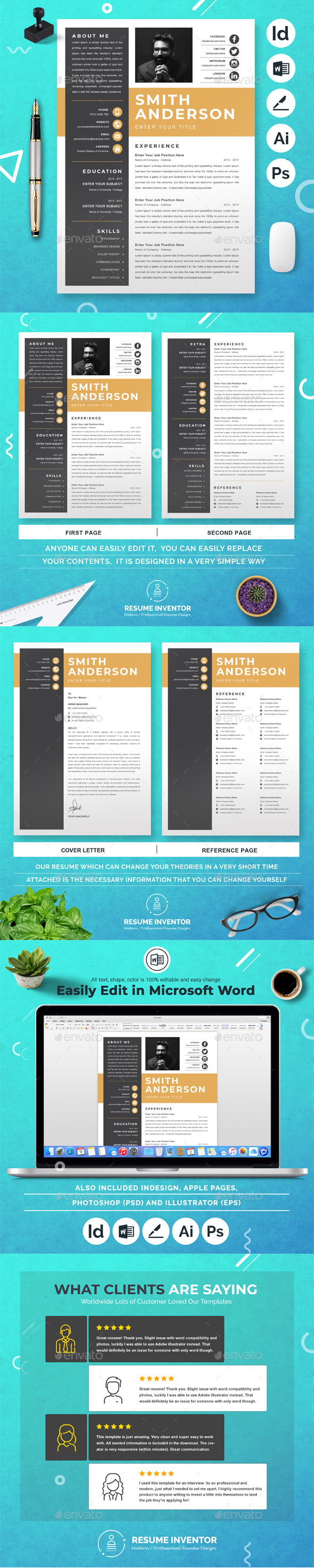 Clean Resume Booklet | New Resume CV Design 2021 | Top Rated Resume