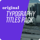 Typography Titles V1 | After Effects - VideoHive Item for Sale