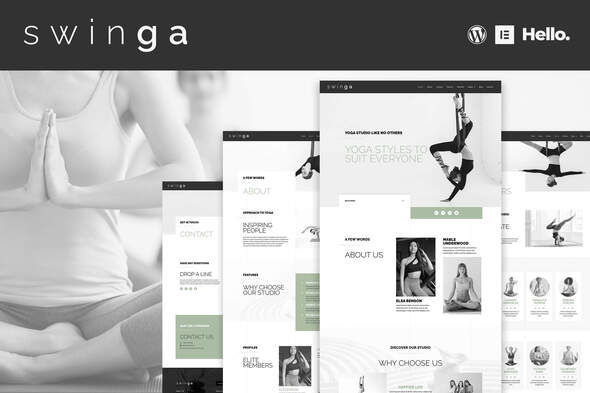 Swinga - Yoga Health Coach Fitness Studio Elementor Template Kit