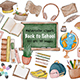 Back to School Watercolor Clipart - GraphicRiver Item for Sale