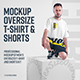10  Mockups Oversize T-shirt and Shorts Kit  on the Cube - GraphicRiver Item for Sale
