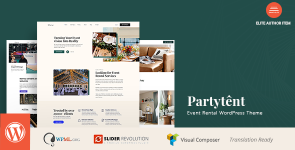 Partytent – Event Rental WordPress Theme