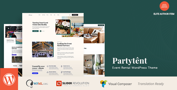 Partytent - Event Rental WordPress Theme