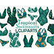Tropical Swimsuits Clipart - GraphicRiver Item for Sale