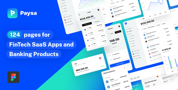 Paysa - UI kit for FinTech and Banking Apps