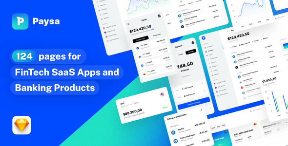 Paysa - UI kit for FinTech and Banking Apps