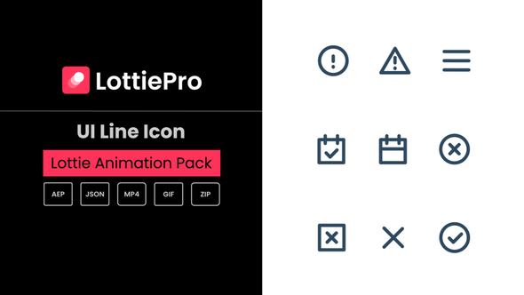 UI Line Animated Icon Pack