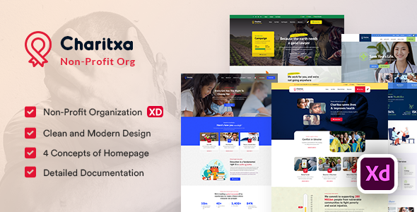 Charitxa - Multipurpose Nonprofit XD Template