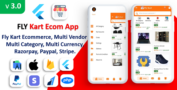 Flykart eCommerce app | Multi-Vendor E-commerce | Complete eCommerce  App | Multi Payment Gateways