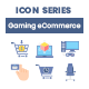 50 Gaming eCommerce Icons | Navy Series - GraphicRiver Item for Sale