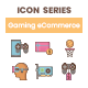 50 Gaming eCommerce Icons | Soothe Series - GraphicRiver Item for Sale