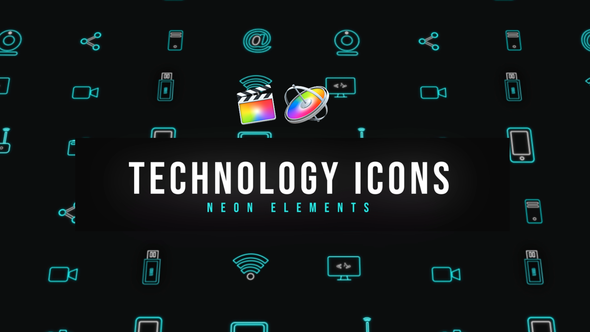 Tech Neon Icons