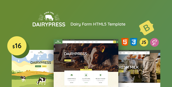 Dairypress - Dairy Farm HTML5 Template