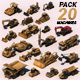 Pack 20 Heavy Machines - 3DOcean Item for Sale