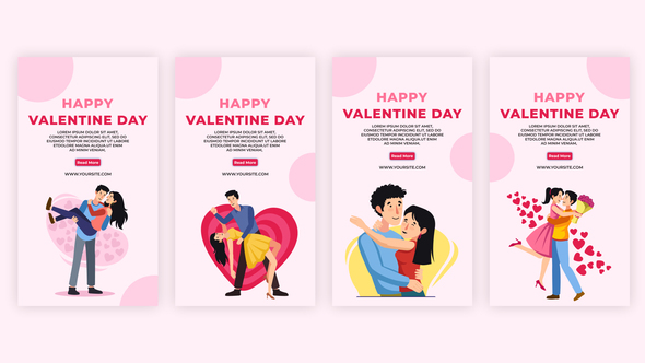 Classy Couple Celebrate Valentine Day Instagram Story Pack