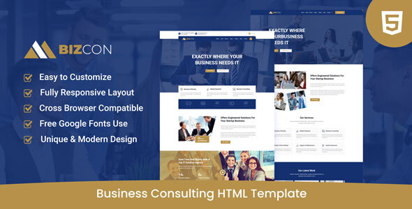 Bizcon - Business Consulting HTML Template