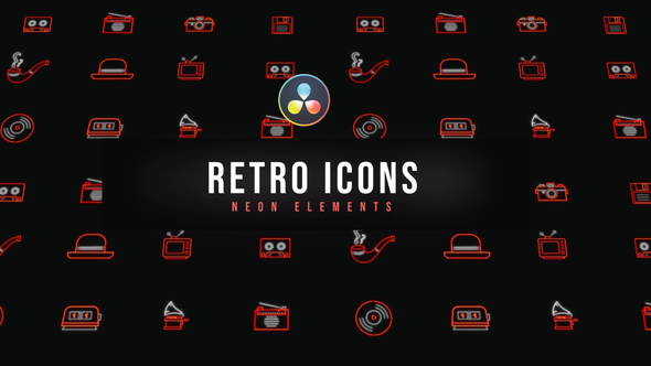 Retro Neon Icons