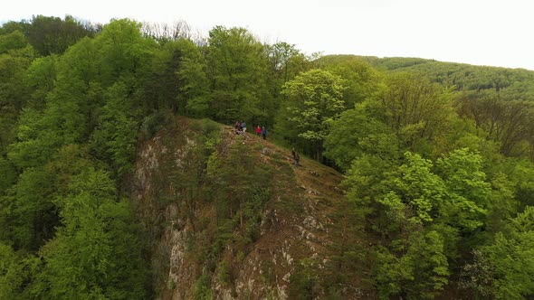 Aerial view of Drienkovu rock in Slovakia