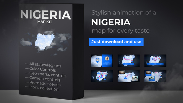 Nigeria Map - Federal Republic of Nigeria Map Kit