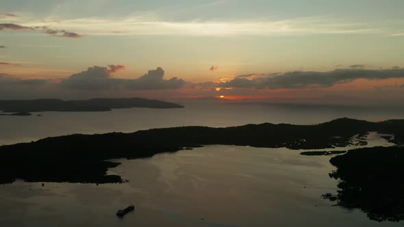 Colorful Sunset Over Tropical Islands