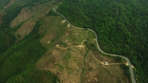 Aerial View of Mountain Road 05