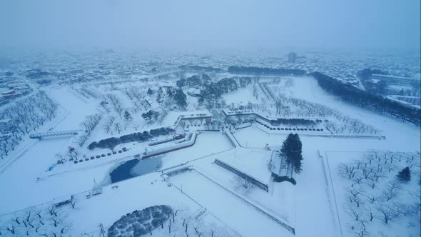 Goryokaku tower in Hokkaido Japan