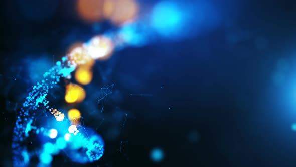 Abstract DNA Double Helix with Depth of Field Rotating alt