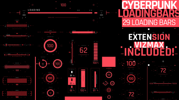 HUD Cyberpunk Loading Bars