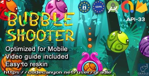 Bubble Shooter (Admob + GDPR + Android Studio)