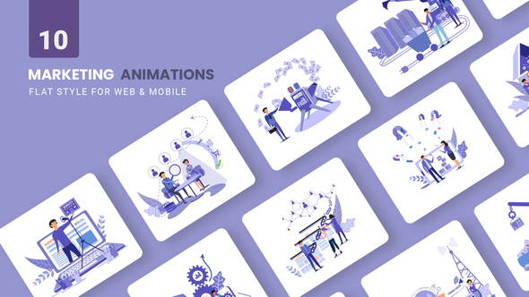 Digital Marketing Animations - Flat Concept