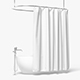 Closed Shower Curtain with Bath Interior Elements - 3DOcean Item for Sale