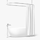 Shower Curtain with Bath Interior Elements - 3DOcean Item for Sale
